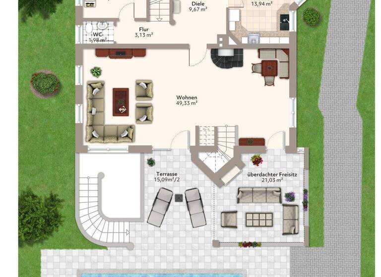 Einfamilienhaus zum Kauf 1.668.000 € 5 Zimmer 180 m² 889 m² Grundstück Vaterstetten 85591