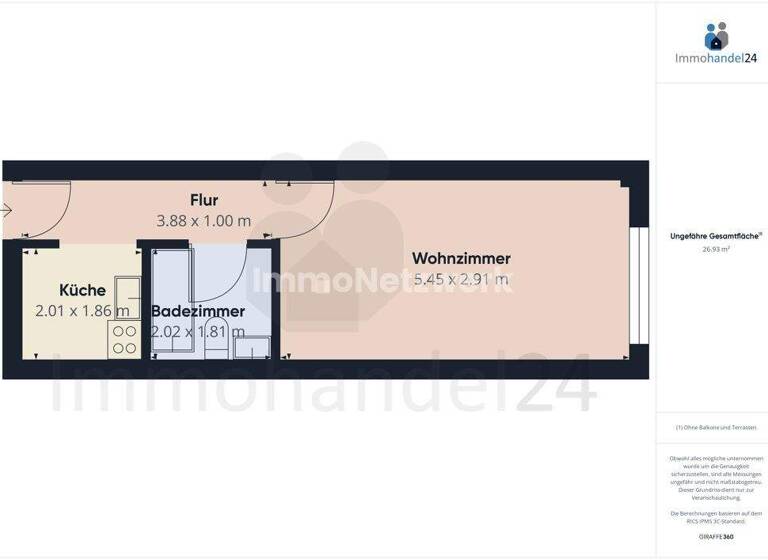 Studio zum Kauf 105.000 € 1 Zimmer 27 m² frei ab sofort Aachen 52068