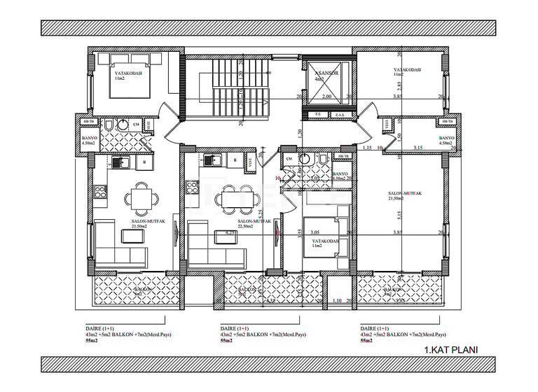 Penthouse zum Kauf 330.000 € 4 Zimmer 130 m² EG Antalya 07450