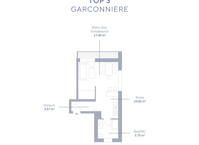 Wohnung zum Kauf 238.000 € 1 Zimmer 36,7 m²<br/>Wohnfläche 1.<br/>Geschoss Großgmain 5084