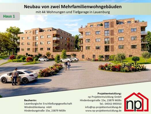 Wohnung zum Kauf - Neubau provisionsfrei 430.000 € 3 Zimmer 110,3 m² 3. Geschoss frei ab 01.12.2026 Hinter der Feldstraße 5 Lauenburg an der Elbe 21481