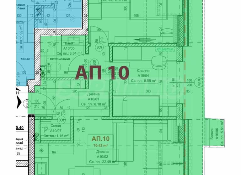 Studio zum Kauf 154.400 € 3 Zimmer 85,8 m² Sofia