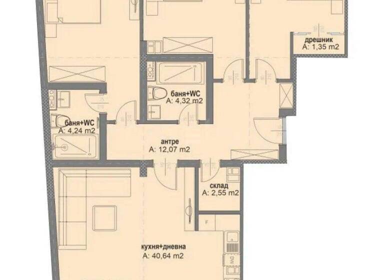 Studio zum Kauf 376.440 € 4 Zimmer 188,2 m² Sofia