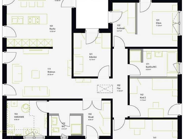 Bungalow zum Kauf - Erstbezug provisionsfrei 372.949 € 4 Zimmer 142 m² Dipperz 36160