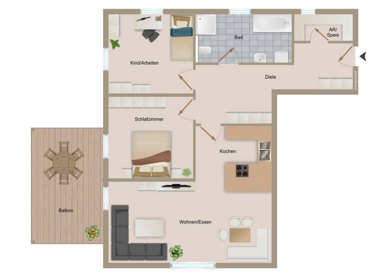 Wohnung zur Miete 810 € 3 Zimmer 85 m²<br/>Wohnfläche EG<br/>Geschoss Velburg Velburg 92355