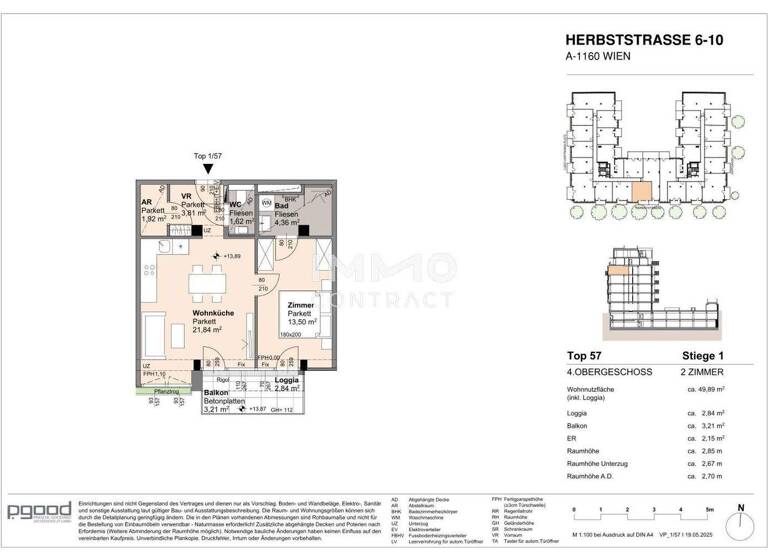 Wohnung zum Kauf 373.200 € 2 Zimmer 46,9 m² frei ab 01.09.2028 Wien 1160