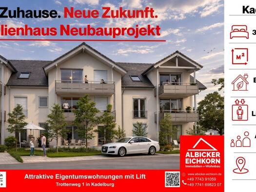 Wohnung zum Kauf - Erstbezug 349.000 € 3 Zimmer 79 m² Kadelburg Küssaberg 79790