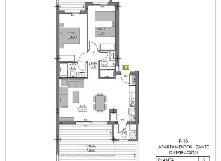 Terrassenwohnung zum Kauf provisionsfrei 299.000 € 3 Zimmer 74 m² Calle Daya Vieja Algorfa 03169