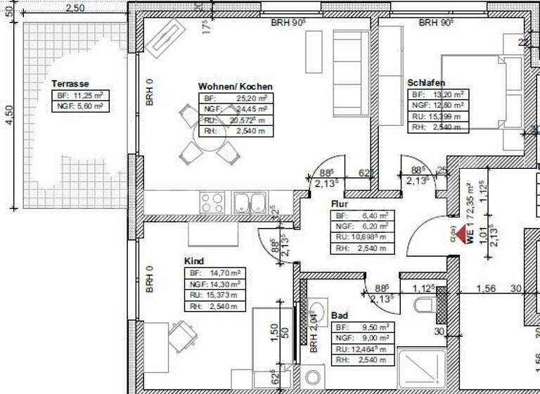 Wohnung zum Kauf provisionsfrei 310.045 € 3 Zimmer 72,3 m²<br/>Wohnfläche EG<br/>Geschoss Fettenvorstadt Greifswald 17489