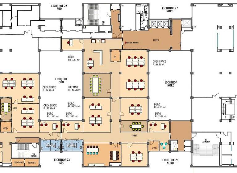 Bürofläche zur Miete provisionsfrei 27 € 1.260 m² Bürofläche Große Bleichen 23-27 Neustadt Hamburg 20354