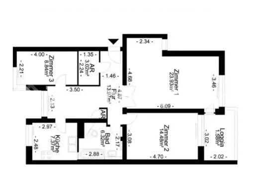 Wohnung zur Miete Tauschwohnung 485 € 3 Zimmer 82 m² 4. Geschoss Wedding Berlin 13355