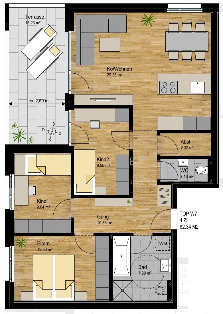 Terrassenwohnung zum Kauf provisionsfrei 533.000 € 4 Zimmer 82,3 m²<br/>Wohnfläche 1.<br/>Geschoss Im Bruel 15 Nenzing 6710