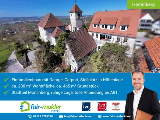 Einfamilienhaus zum Kauf 699.000 € 7 Zimmer 202 m² 465 m² Grundstück Mönchberg Herrenberg 71083