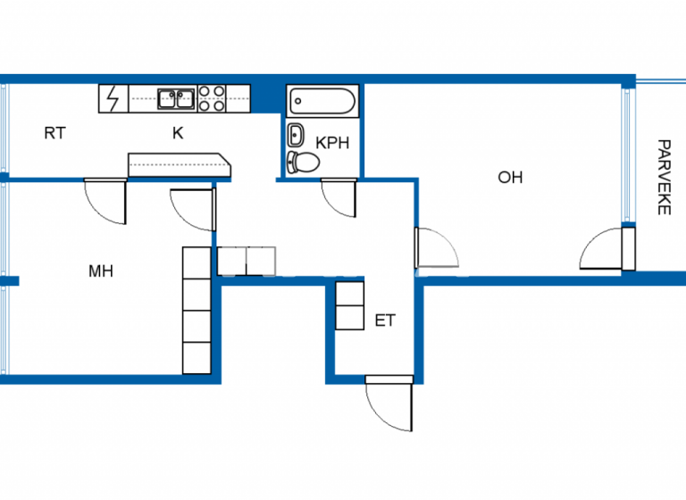 Studio zum Kauf 77.000 € 2 Zimmer 56 m² 3. Geschoss Laivurinkatu 2-4 Tornio 95400