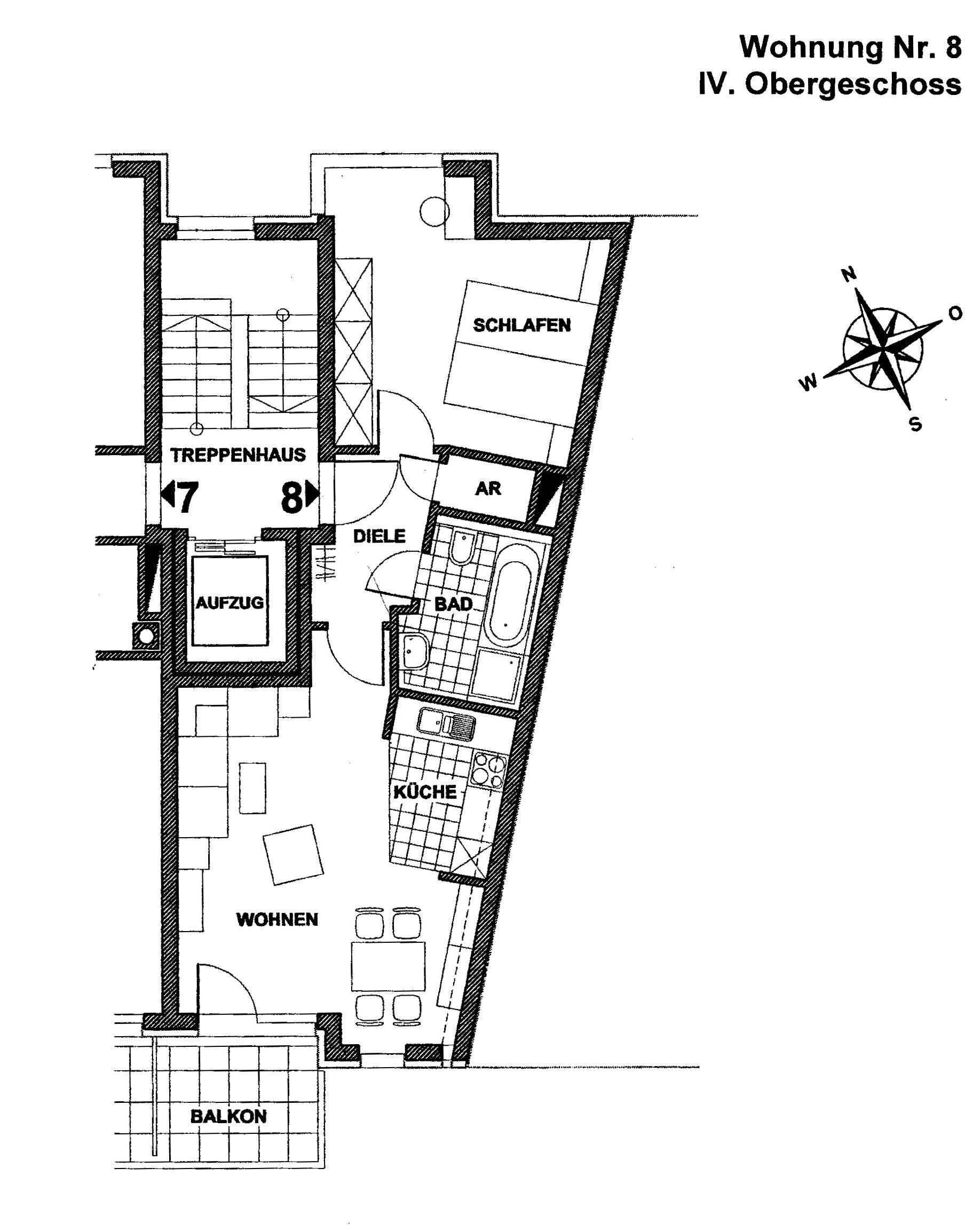 Wohnung zum Kauf als Kapitalanlage geeignet 247.500 € 2 Zimmer 55,6 m²<br/>Wohnfläche Glockenhof Nürnberg 90461