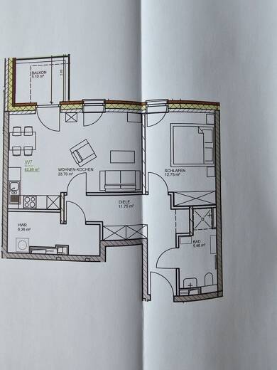 Studio zur Miete - Erstbezug 1.000 € 2 Zimmer 63 m² 1. Geschoss frei ab 01.10.2025 Kirchenstr. 48 48 Preetz 24211