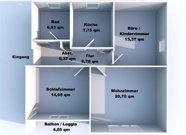 Wohnung zum Kauf provisionsfrei 260.000 € 3 Zimmer 70 m²<br/>Wohnfläche 1.<br/>Geschoss ab sofort<br/>Verfügbarkeit Nürnberger Str. 22 Altenberg Oberasbach 90522