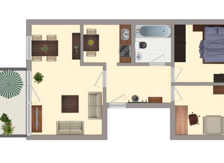 Wohnung zur Miete 314 € 3 Zimmer 57,1 m² 2. Geschoss frei ab 01.03.2026 Gustav-Jeuthe-Straße 1 Süd Dessau-Roßlau 06849