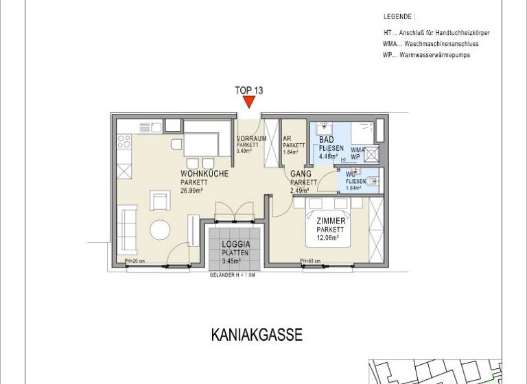 Wohnung zum Kauf - Erstbezug provisionsfrei 350.000 € 2 Zimmer 53 m² 1. Geschoss Wien,Simmering 1110