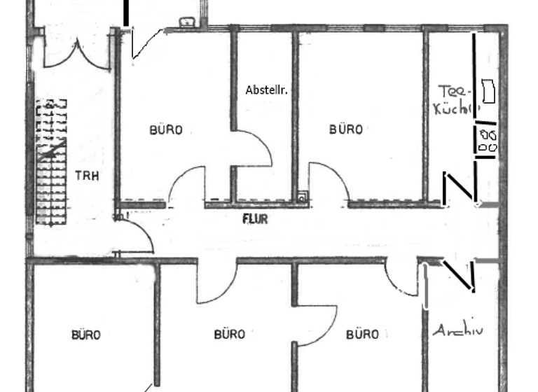 Bürofläche zur Miete 1.125 € 7 Zimmer 160 m² Bürofläche teilbar ab 160 m² Balingen 72336