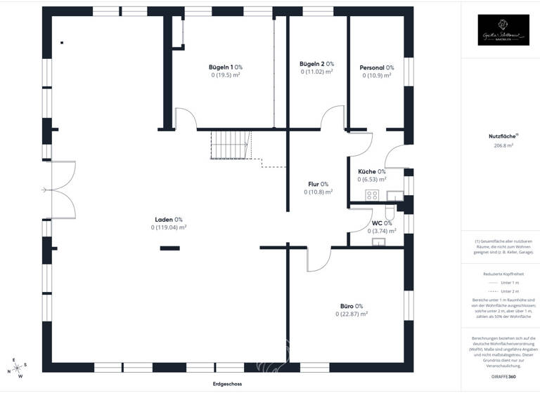 Bürofläche zum Kauf 799.000 € 10 Zimmer 571,2 m² Bürofläche Augsfeld Haßfurt 97437