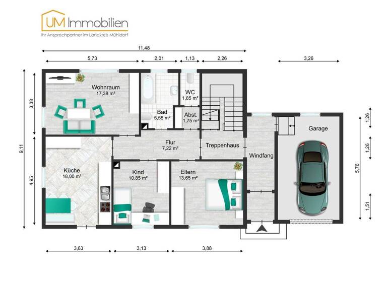 Mehrfamilienhaus zum Kauf 440.000 € 6 Zimmer 153 m² 1.082 m² Grundstück Ehring Polling 84570