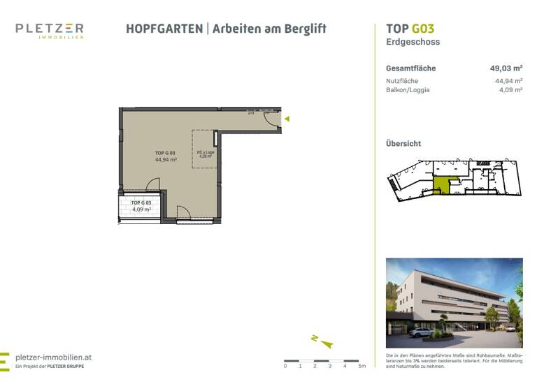 Büro zum Kauf - Erstbezug provisionsfrei 44,9 m² Bürofläche Hopfgarten 6361
