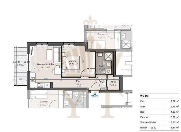 Wohnung zur Miete - Erstbezug 830 € 2 Zimmer 50,1 m² 2. Geschoss Biesenthal 16359