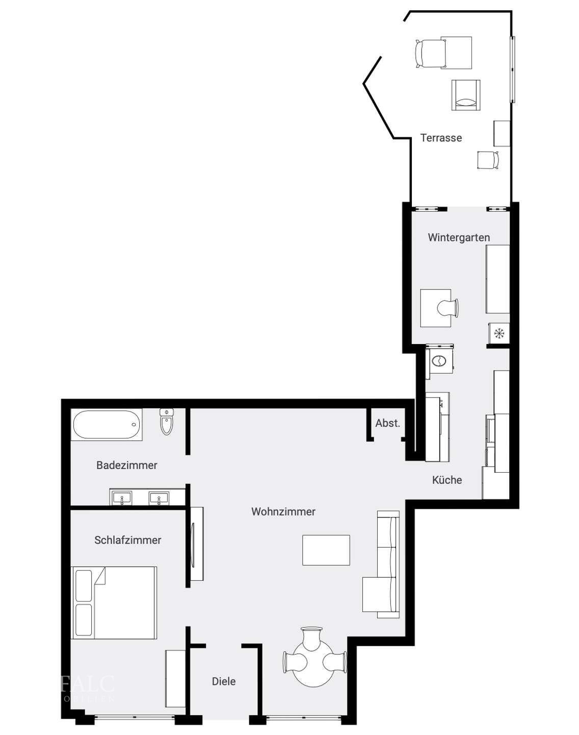 Wohnung zur Miete 785 € 2 Zimmer 84 m²<br/>Wohnfläche EG<br/>Geschoss Kupferdreher Straße 230A Kupferdreh Essen 45257