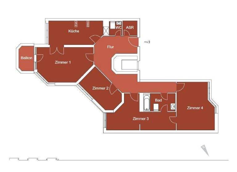 Wohnung zur Miete 2.265 € 4 Zimmer 113,3 m² frei ab sofort Konstanzer Str. 53 Wilmersdorf Berlin 10707