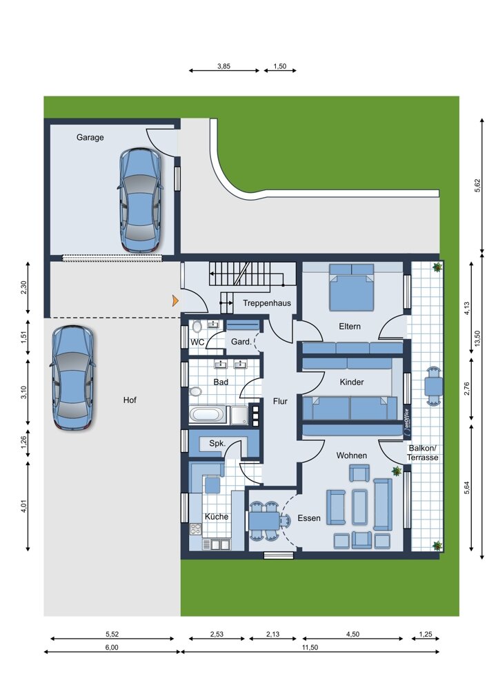 Wohnung zum Kauf 306.000 € 3 Zimmer 111 m²<br/>Wohnfläche Gessertshausen Gessertshausen 86459