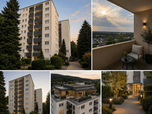 Terrassenwohnung zur Miete 1.350 € 4 Zimmer 81,5 m² Geschoss 7/8 frei ab 01.10.2026 Im Lerchengrund 17 Auerbach Bensheim 64625