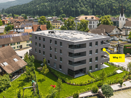 Terrassenwohnung zum Kauf - Erstbezug 682.000 € 4 Zimmer 92,8 m² 2. Geschoss Sebastianstraße 1 Feldkirch 6800