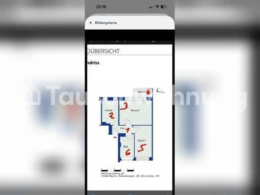 Wohnung zur Miete Tauschwohnung 456 € 2 Zimmer 55,2 m² EG Spandau Berlin 13599