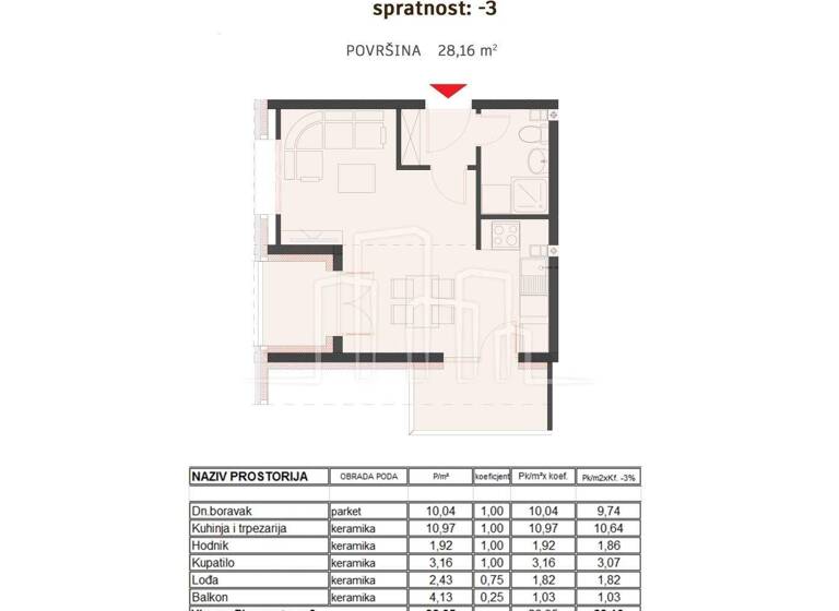 Studio zum Kauf 1 Zimmer 2. Geschoss Pale