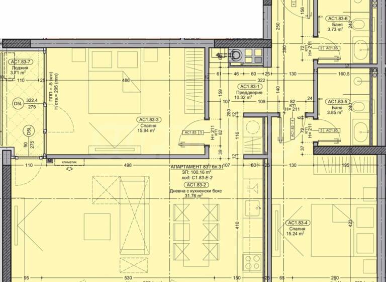 Studio zum Kauf 307.000 € 3 Zimmer 124 m² Sofia