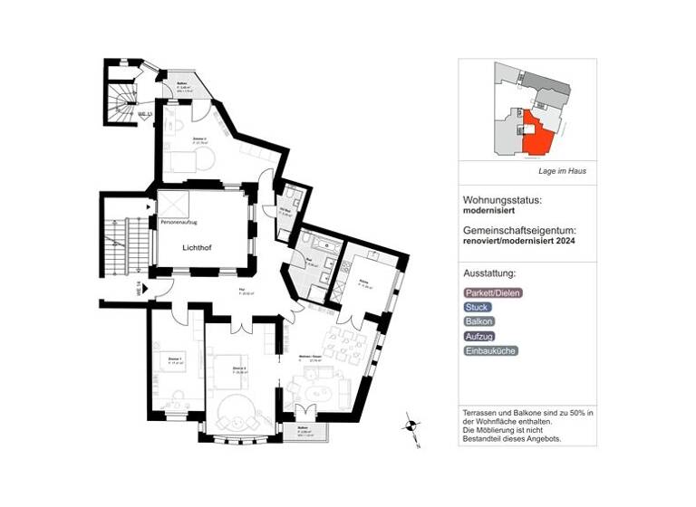 Wohnung zum Kauf 1.095.000 € 4 Zimmer 139,9 m² 2. Geschoss Pestalozzistr. 54 Charlottenburg Berlin 10627
