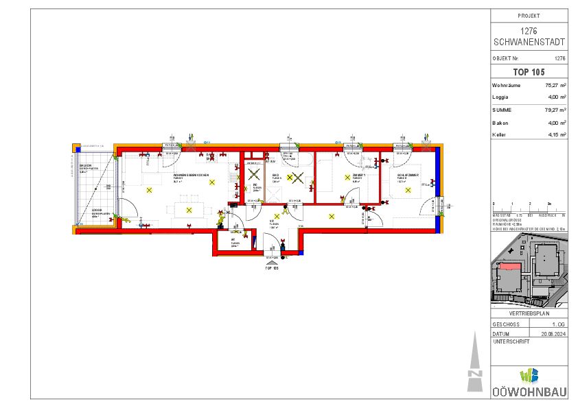 Wohnung zur Miete 785 € 3 Zimmer 75,3 m²<br/>Wohnfläche 1.<br/>Geschoss Alleehof 4 und 5 Schwanenstadt 4690