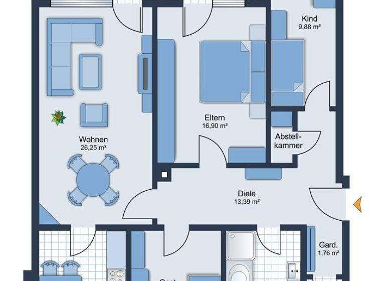 Wohnung zum Kauf 335.000 € 4 Zimmer 106,5 m² 1. Geschoss Jockgrim 76751