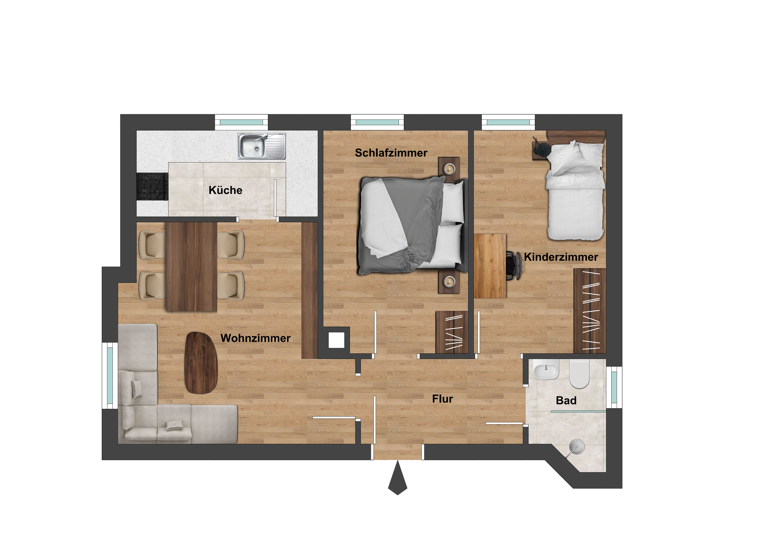 Wohnung zum Kauf 114.500 € 3 Zimmer 61 m² 2. Geschoss Lindenthal Leipzig 04158