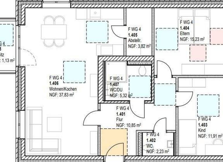 Wohnung zur Miete - Erstbezug 1.144 € 3 Zimmer 88 m² 1. Geschoss frei ab 01.05.2026 Büren Lotte 49504