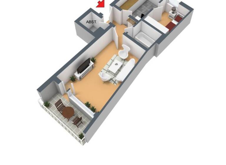 Wohnung zur Miete 599 € 3 Zimmer 68,4 m² 3. Geschoss frei ab 13.04.2026 Kölner Straße 28 Elberfeld Wuppertal 42119