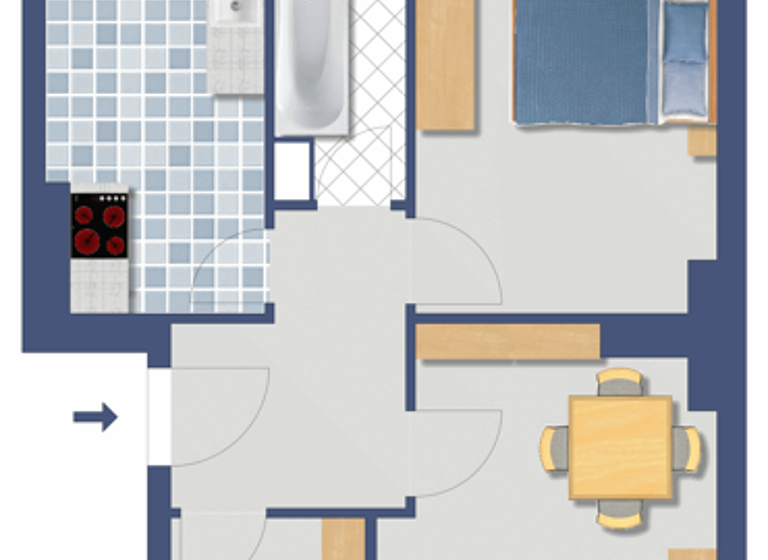 Wohnung zum Kauf provisionsfrei 227.000 € 2,5 Zimmer 68,3 m² 3. Geschoss Lindauer Allee 9 Reinickendorf Berlin 13407