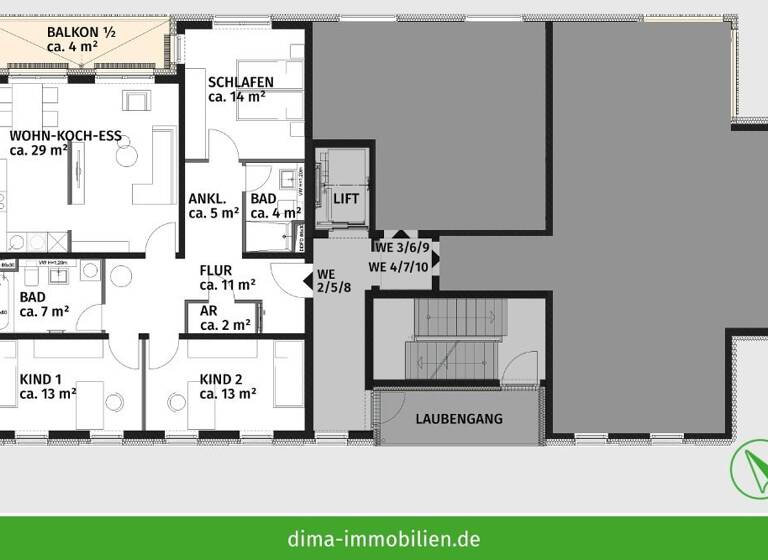 Wohnung zum Kauf 500.000 € 4 Zimmer 101,1 m²<br/>Wohnfläche 1.<br/>Geschoss Röntgenstr. 4 Altlindenau Leipzig 04177