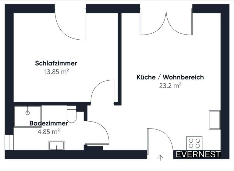 Wohnung zum Kauf 129.999 € 2 Zimmer 43,9 m² Hämelerwald Lehrte 31275