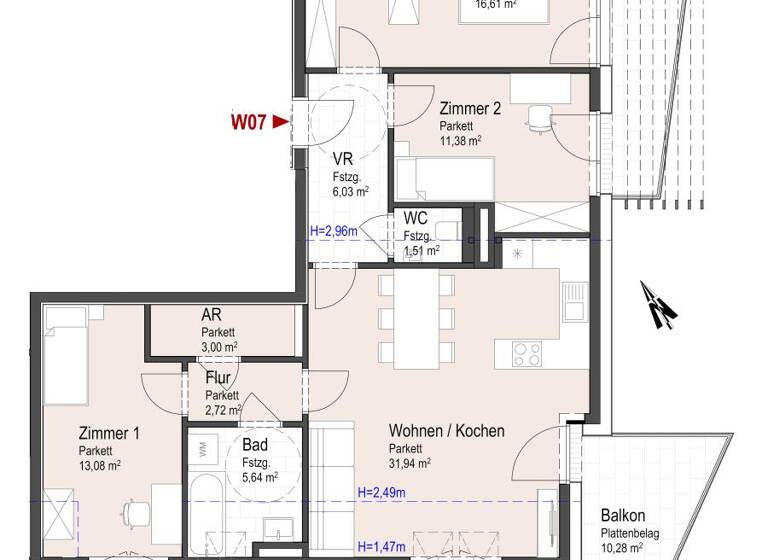 Wohnung zum Kauf provisionsfrei 756.860 € 4 Zimmer 91,9 m² Mattsee 5163