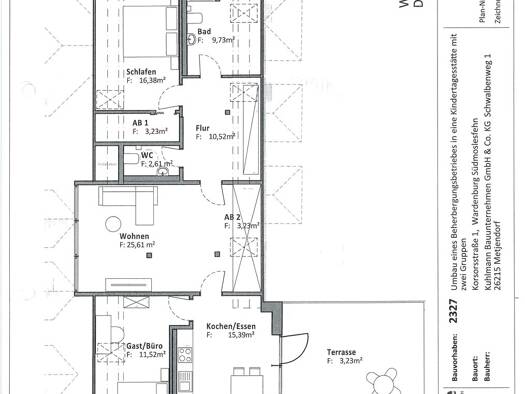 Wohnung zur Miete 748 € 3 Zimmer 108,2 m² frei ab 01.09.2025 Korsorsstr. 1 Südmoslesfehn Wardenburg 26203