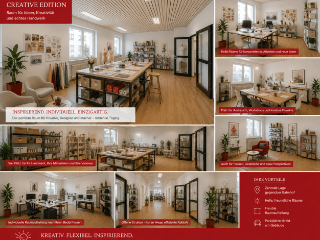 Bürofläche zur Miete 750 € 3 Zimmer 106,1 m² Bürofläche Kirchstraße 1 Töging Töging a.Inn 84513