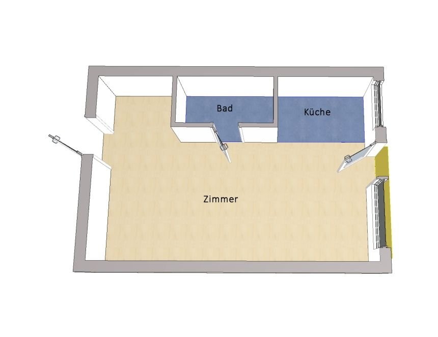 Wohnung zum Kauf 219.000 € 1 Zimmer 25 m²<br/>Wohnfläche ab sofort<br/>Verfügbarkeit Schöneberg Berlin 10827