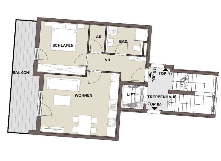 Wohnung zum Kauf provisionsfrei 368.000 € 2 Zimmer 53,8 m²<br/>Wohnfläche 2.<br/>Geschoss Bad Reichenhall Bad Reichenhall 83435